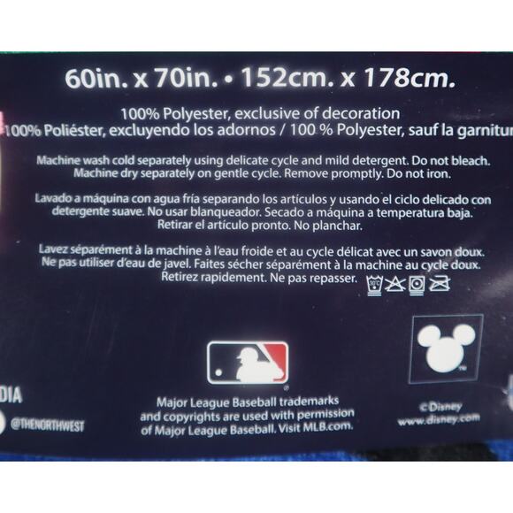 Texas Rangers Mickey Mouse MLB Cloud Throw Blanket 60x70 Plush - Picture 4 of 4